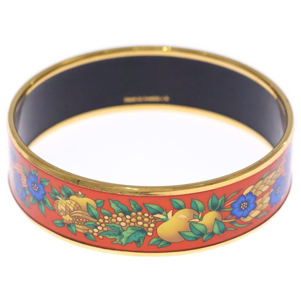 HERMES(エルメス) エマイユGM ブレスレット バングル ゴールド/レッド レディース