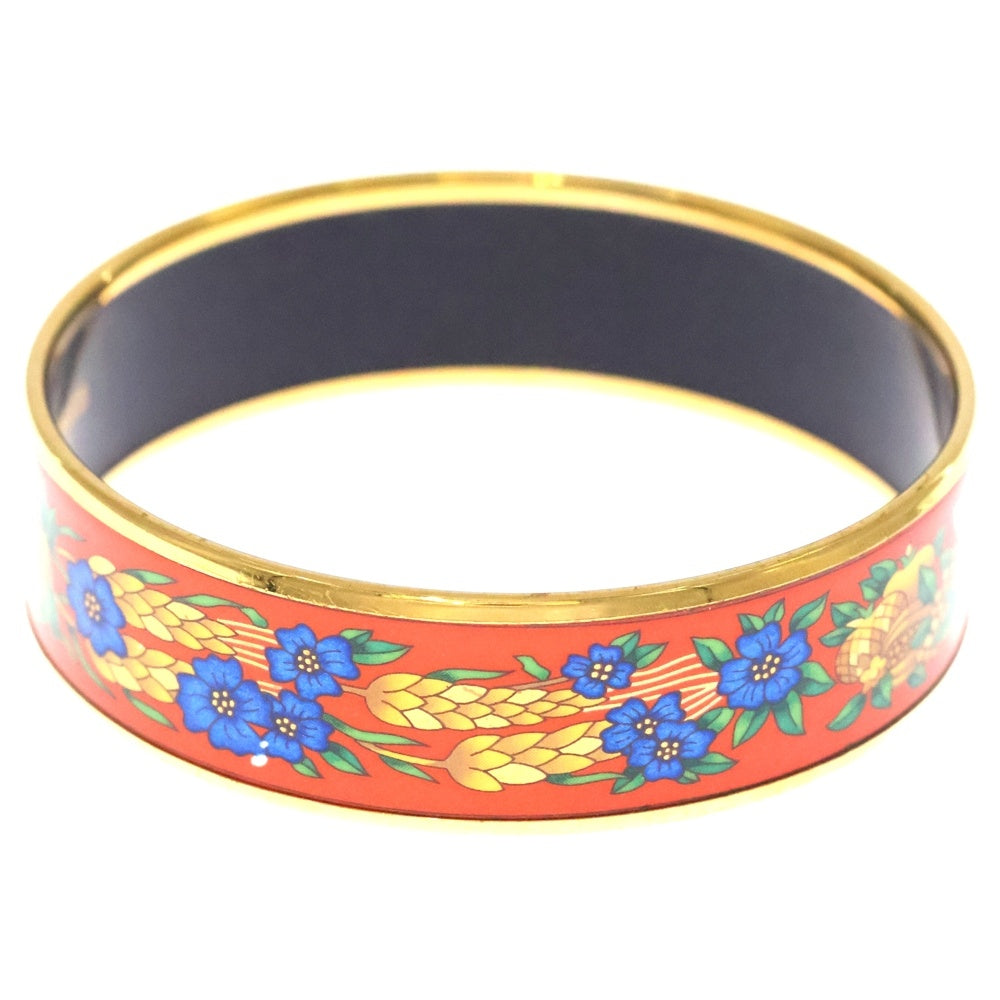 HERMES(エルメス) エマイユGM ブレスレット バングル ゴールド/レッド レディース