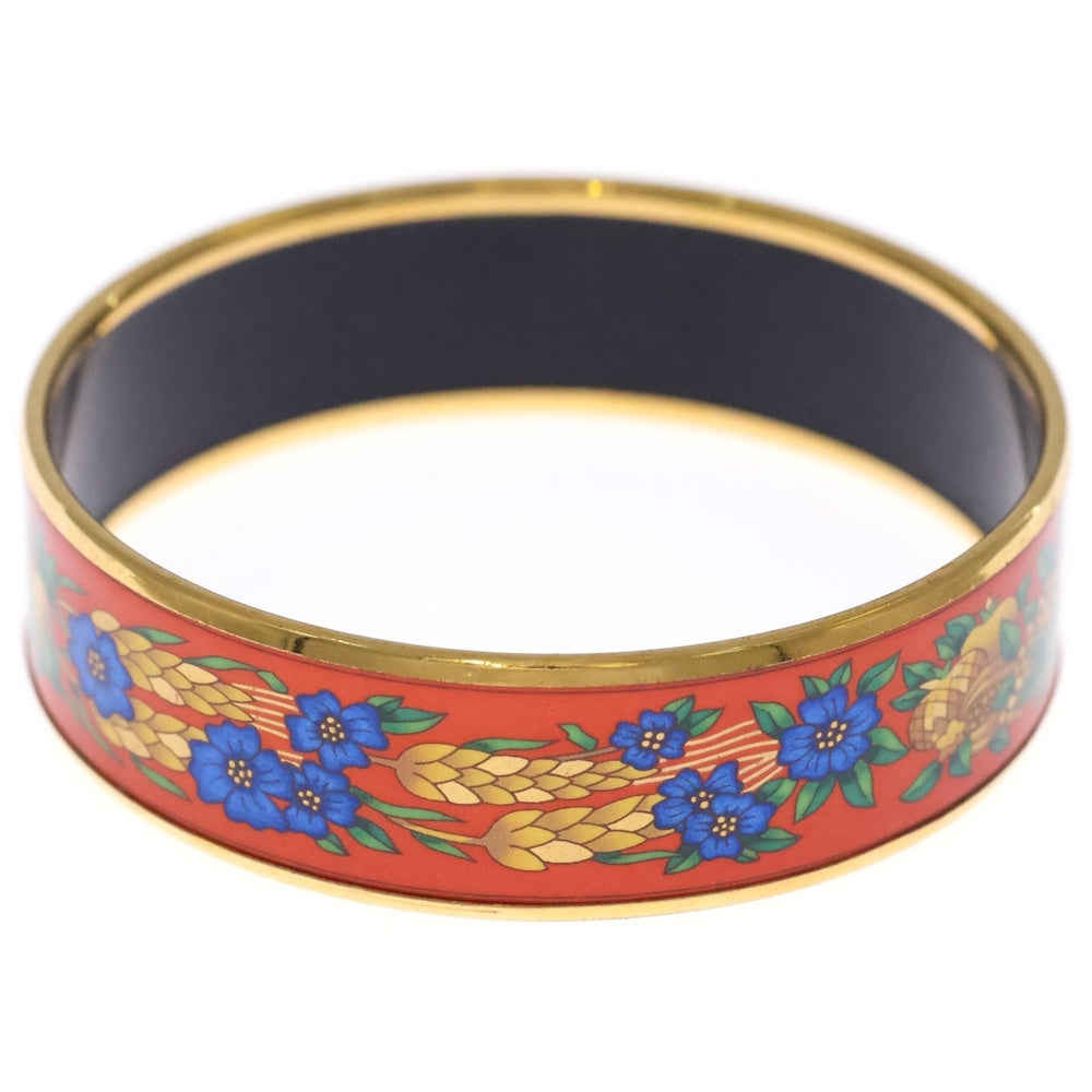 HERMES(エルメス) エマイユGM ブレスレット バングル ゴールド/レッド レディース