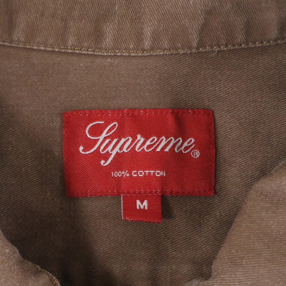 SUPREME(シュプリーム) 16SS Twill Half Zip ツイル ハーフジップ 半袖 シャツ ブラウン