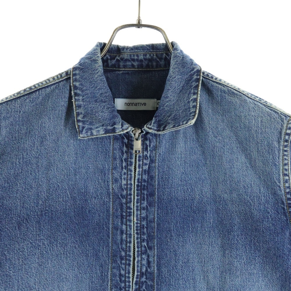 nonnative(ノンネイティブ) 23SS RANCHER SHIRT JACKET COTTON 10oz DENIM VW ランチャー シャツ ジップアップデニムジャケット インディゴ NN-SJ4202