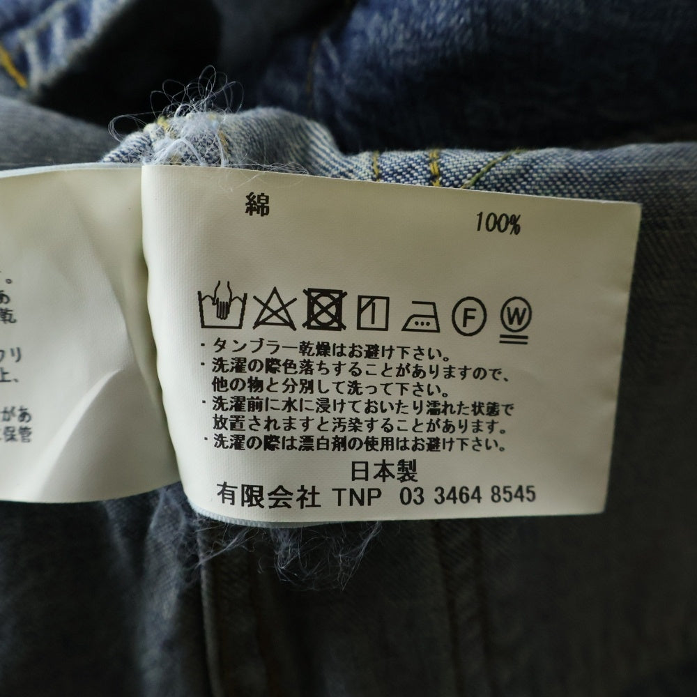 nonnative(ノンネイティブ) 23SS RANCHER SHIRT JACKET COTTON 10oz DENIM VW ランチャー シャツ ジップアップデニムジャケット インディゴ NN-SJ4202