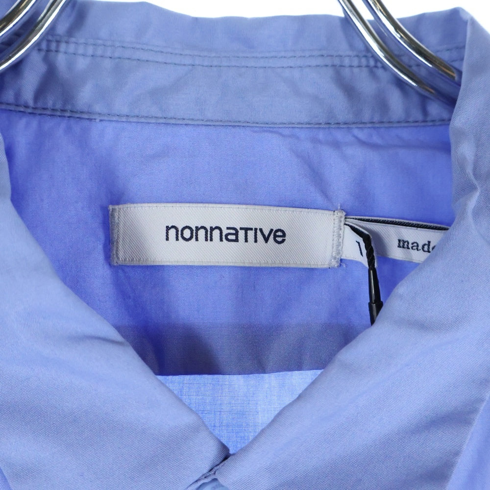 nonnative(ノンネイティブ) 17SS CLEAK SHIRT S/S COTTON BROAD クリーク ブロード ショートスリーブ コットンシャツ ブルー NN-S3124