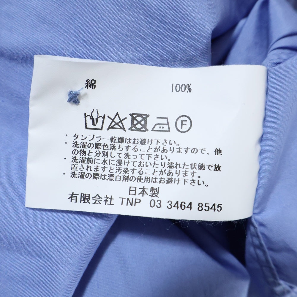 nonnative(ノンネイティブ) 17SS CLEAK SHIRT S/S COTTON BROAD クリーク ブロード ショートスリーブ コットンシャツ ブルー NN-S3124