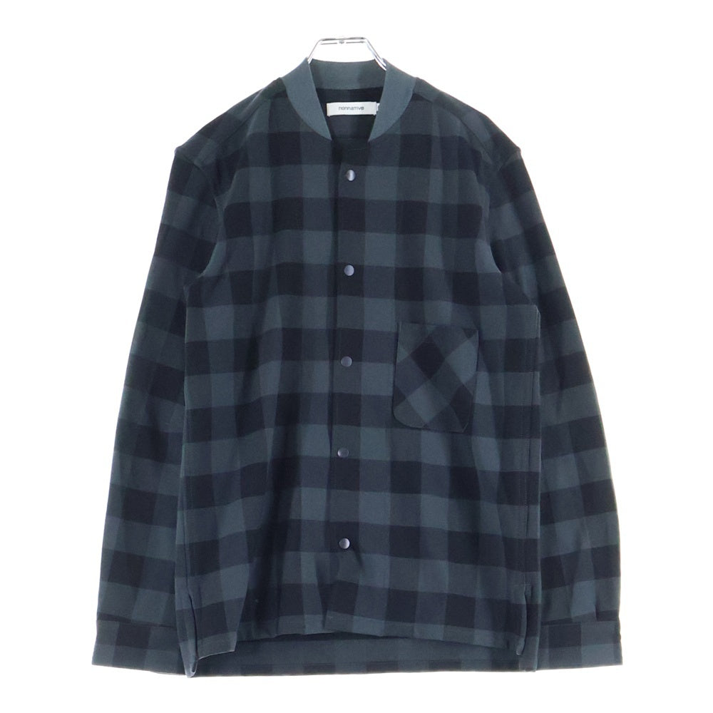 nonnative(ノンネイティブ) 17AW TRAINER SHIRT P/R/A/P TWILL STRETCH BLOCK CHECK トレーナー ツイル ストレッチ ブロックチェック シャツジャケット ブラック/グレー NN-S3209