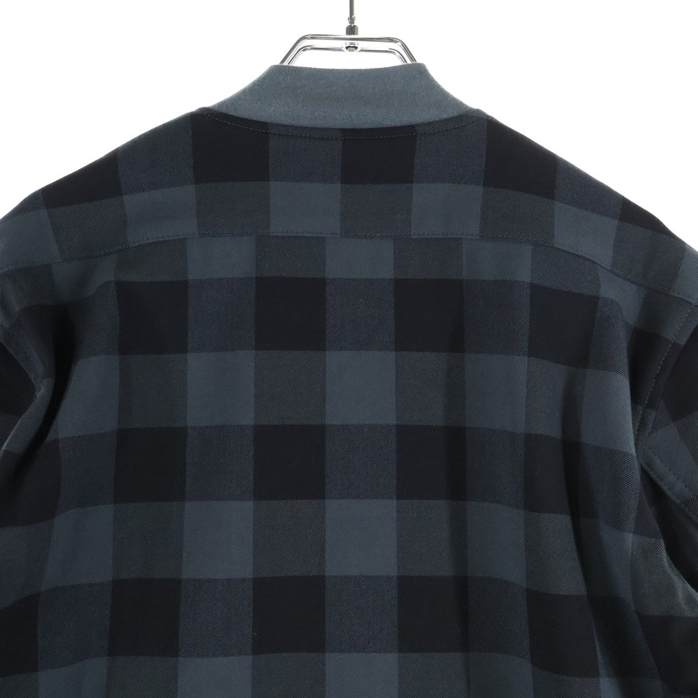 nonnative(ノンネイティブ) 17AW TRAINER SHIRT P/R/A/P TWILL STRETCH BLOCK CHECK トレーナー ツイル ストレッチ ブロックチェック シャツジャケット ブラック/グレー NN-S3209