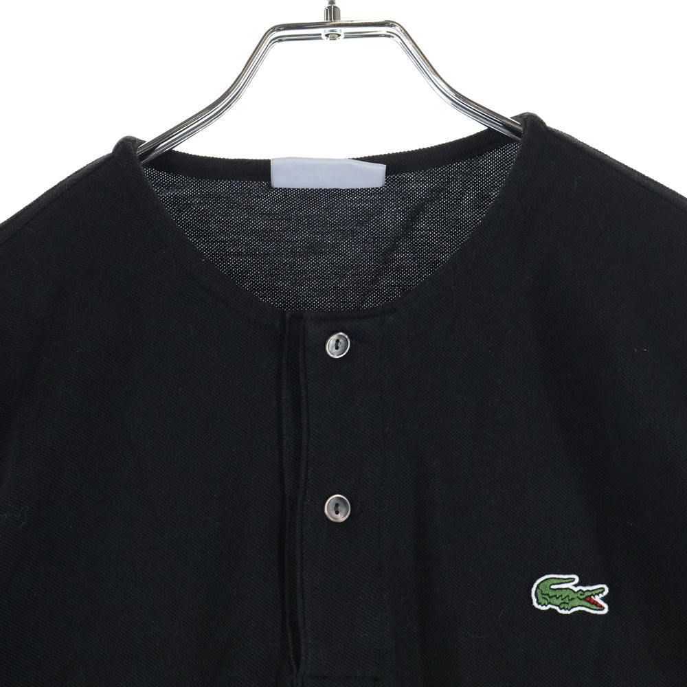 nonnative(ノンネイティブ) 16SS ×LACOSTE カノコ ショートスリーブ ノーカラーポロシャツ ブラック TH910P