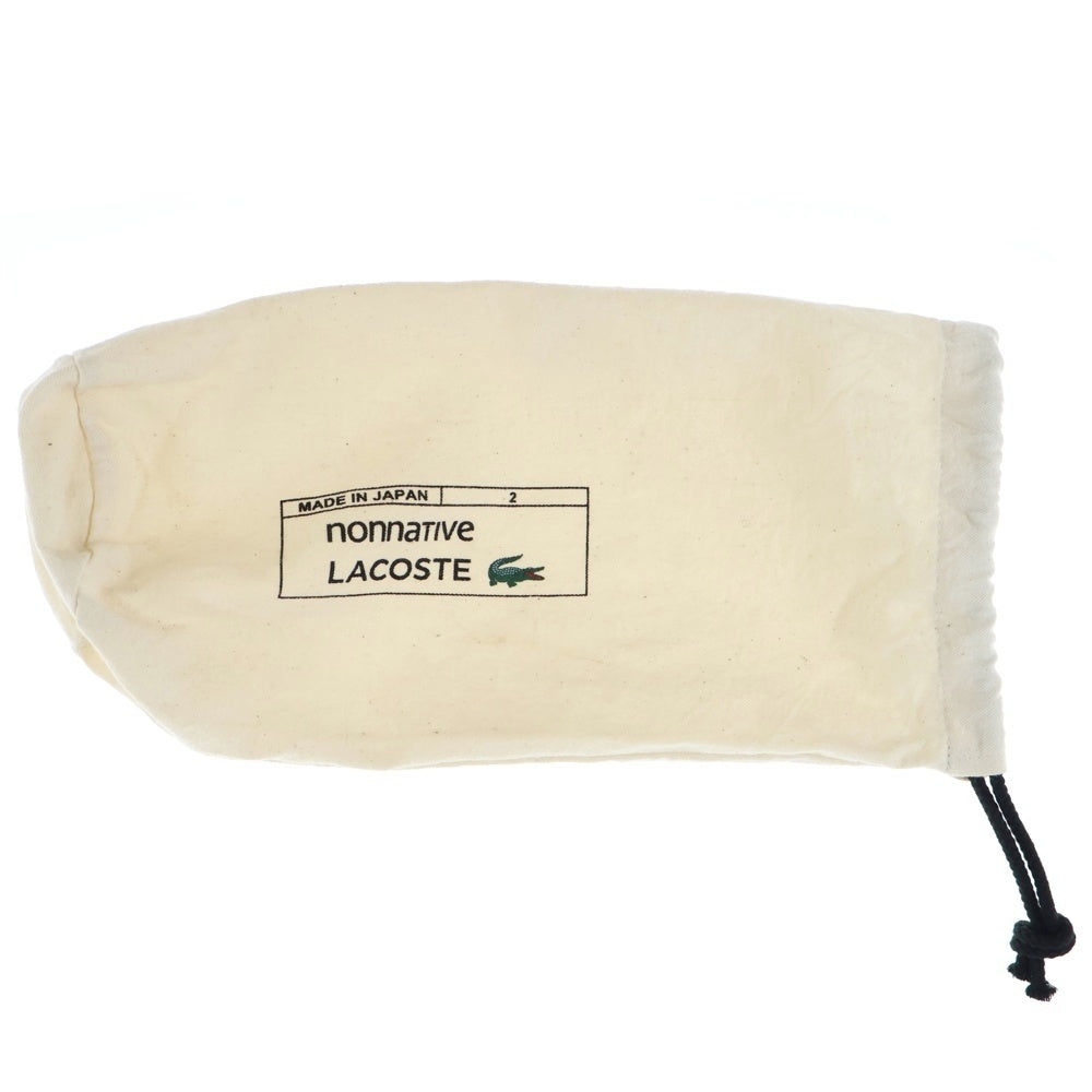 nonnative(ノンネイティブ) 16SS ×LACOSTE カノコ ショートスリーブ ノーカラーポロシャツ ブラック TH910P