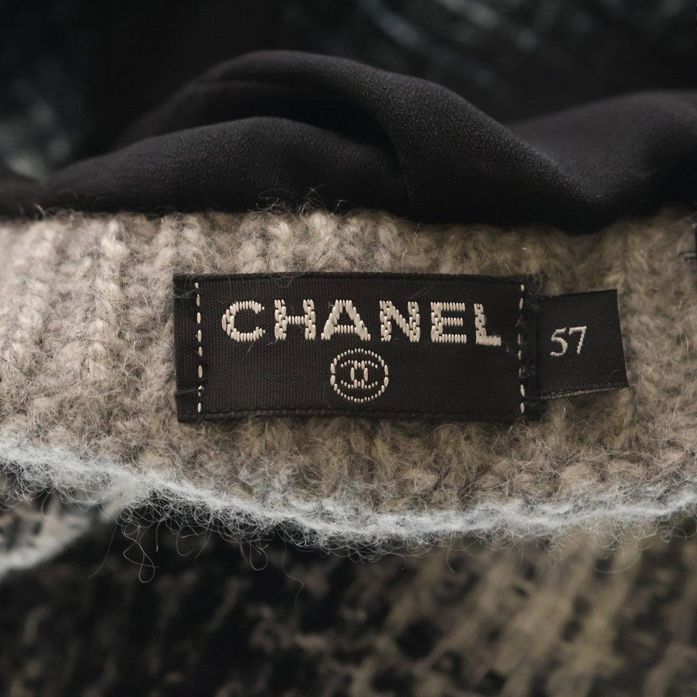 CHANEL(シャネル) ココマーク ツイード キャスケットキャップ 帽子 グレー レディース