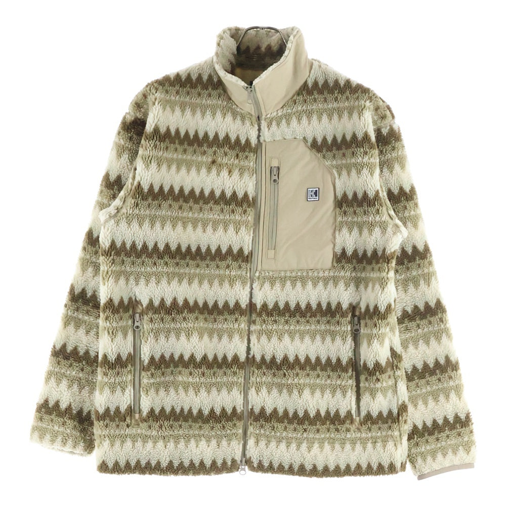 HELLY HANSEN(ヘリーハンセン) ファイバーパイル ジャガード 胸ポケット ボアジャケット ブラウン HE52172