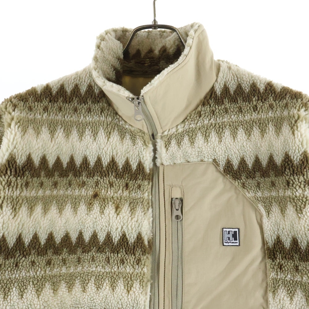 HELLY HANSEN(ヘリーハンセン) ファイバーパイル ジャガード 胸ポケット ボアジャケット ブラウン HE52172