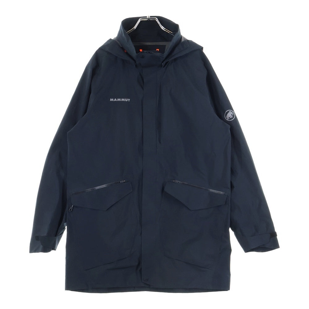 MAMMUT(マムート) GORE-TEX UTILITY HS COAT ゴアテックス アームロゴデザイン フーデット ユーティリティコート ブラック 1010-29310