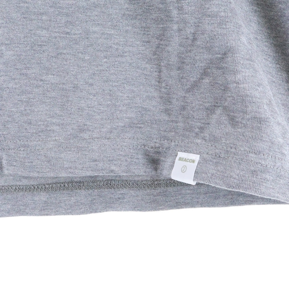 kolor BEACON(カラービーコン) 22SS RINGER TEE ニット切り替え カットソー 半袖リンガーTシャツ グレー 22SBM-T02232