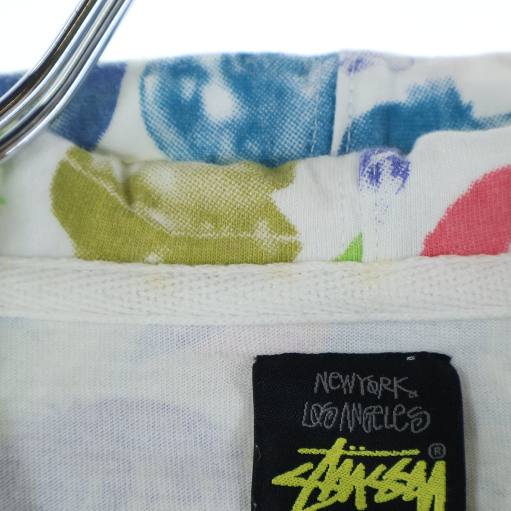 STUSSY(ステューシー) FACE PRINT フェイスプリントデザイン 総柄 ジップアップ フーデッド スウェット パーカー マルチカラー