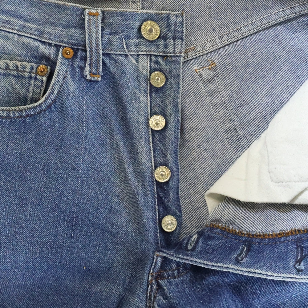 Levi's(リーバイス) 90S VINTAGE 501 スモールe ボタン裏555 USA製 バレンシア工場製 赤耳セルビッチ ボタンフライ デニムパンツ インディゴ