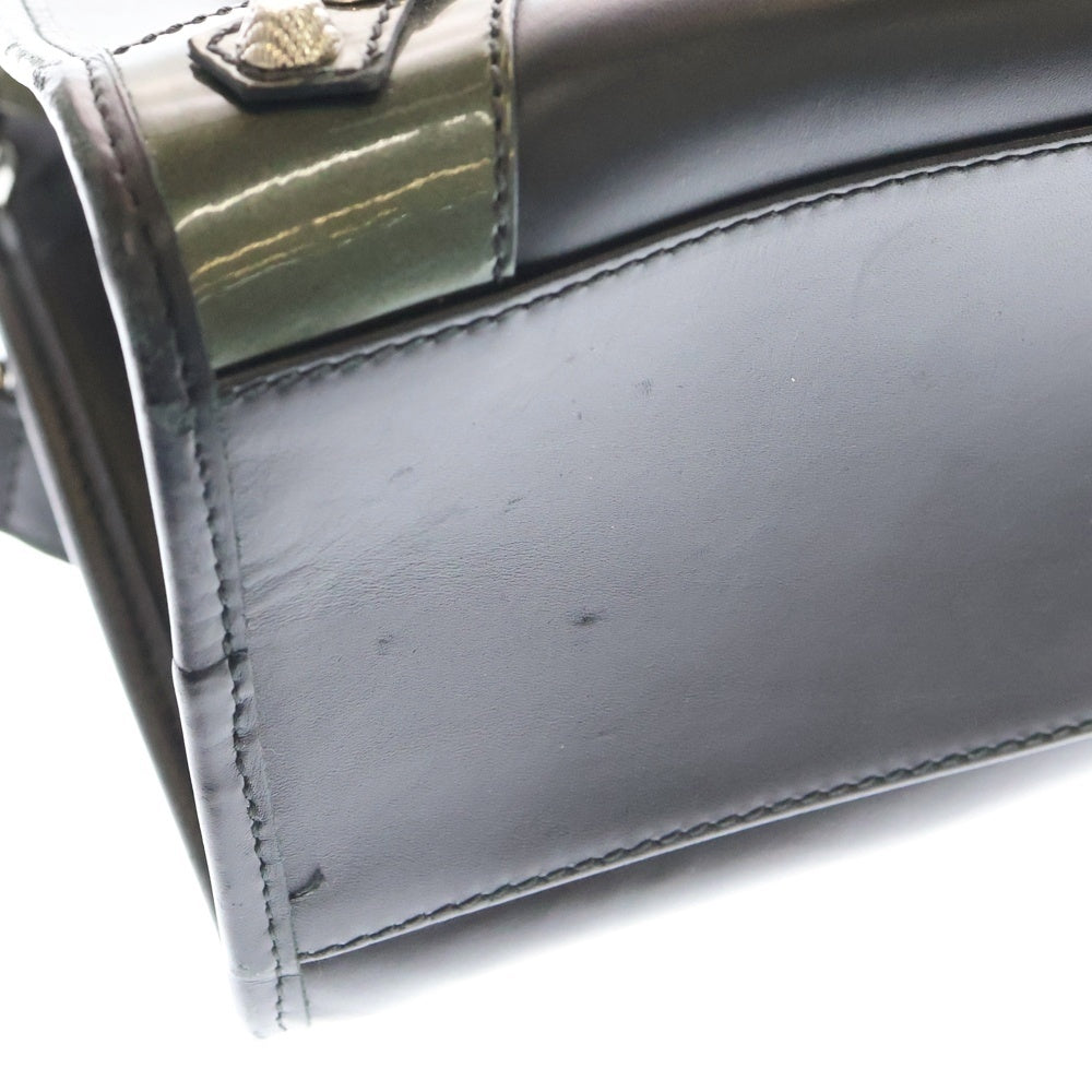 BALENCIAGA(バレンシアガ) ジャイアントシティ シルバー金具 レザーハンドバッグ ブラック 281770・1085・F・1669