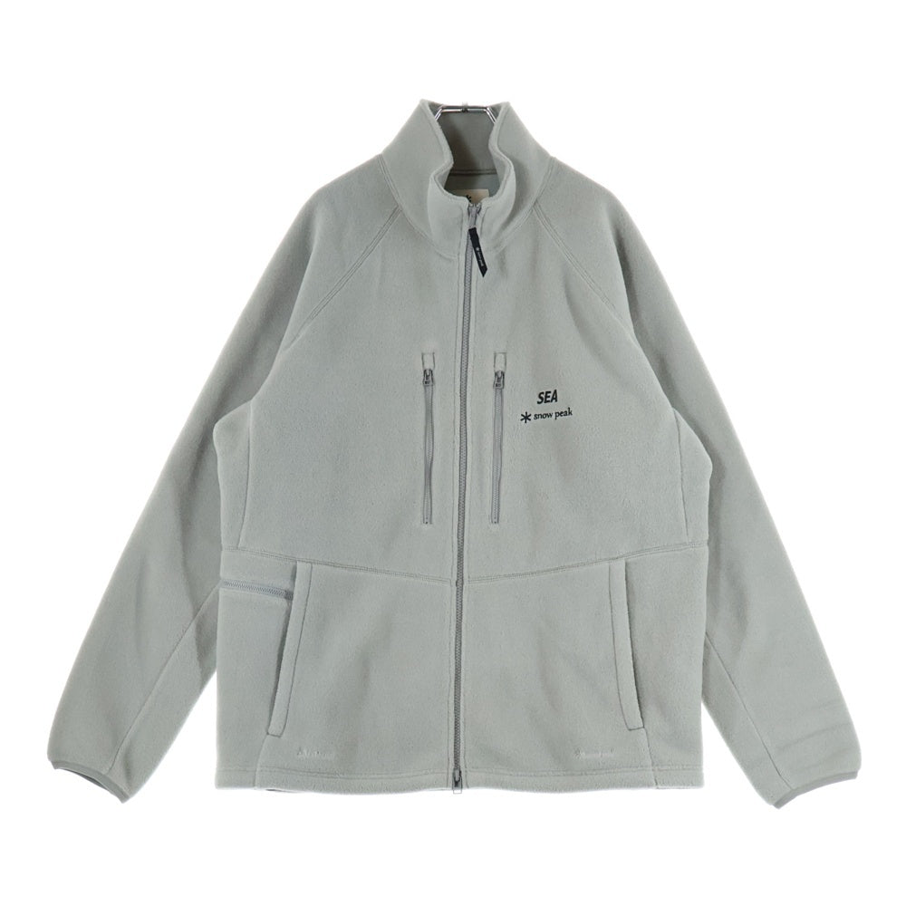 snow peak(スノーピーク) ×WIND AND SEA ウィンダンシー バックロゴ ジップアップ フリースジャケット カーキ WAS-JK-25AU702