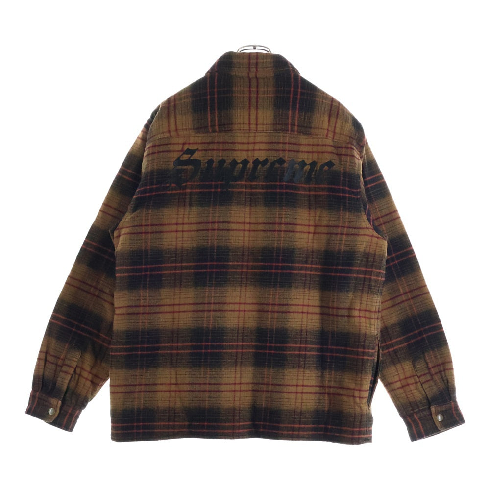 SUPREME(シュプリーム) 23AW Lined Flannel Snap Shirt ライン フランネルチェック スナップシャツジャケット ブラウン