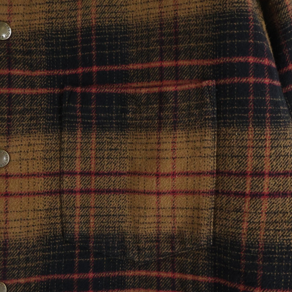 SUPREME(シュプリーム) 23AW Lined Flannel Snap Shirt ライン フランネルチェック スナップシャツジャケット ブラウン