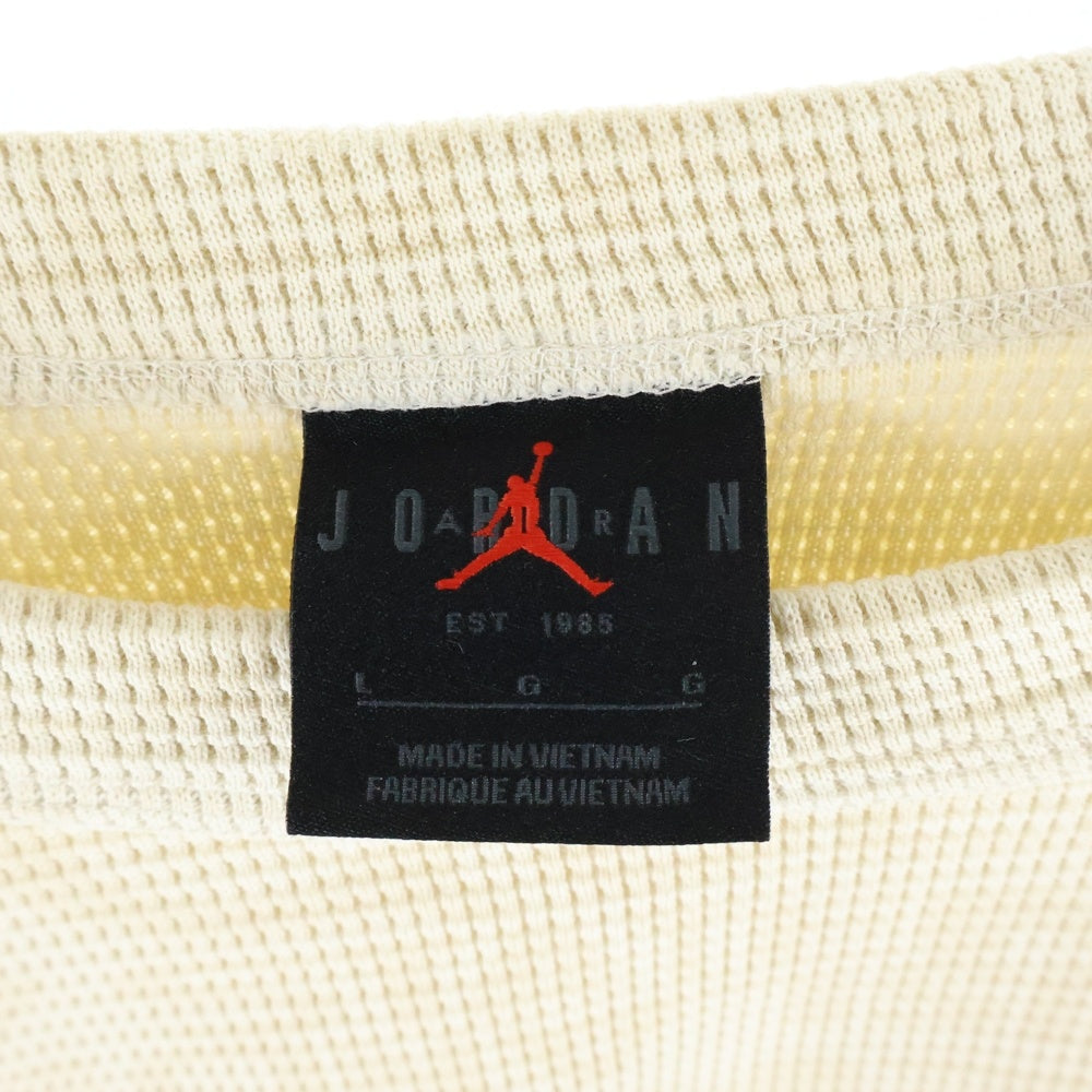 JORDAN BRAND(ジョーダンブランド) ×AWAKE アウェイク 総柄 サーマル 長袖Tシャツ カットソー ベージュ IB7955-234