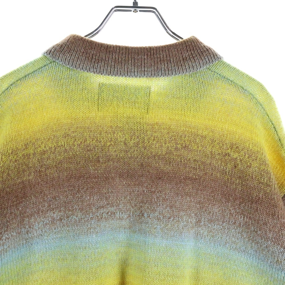 AWAKE(アウェイク) 24AW OMBRE POLO COLLOR SWEATER オンブレ ポロカラー ニットスウェット セーター マルチカラー
