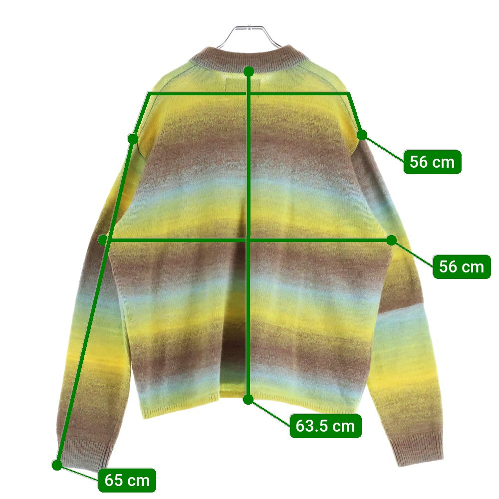 AWAKE(アウェイク) 24AW OMBRE POLO COLLOR SWEATER オンブレ ポロカラー ニットスウェット セーター マルチカラー
