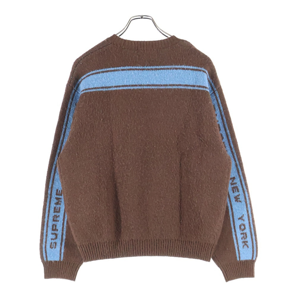 SUPREME(シュプリーム) 24AW Back Stripe Sweater バックストライプ ニットスウェット セーター ブラウン