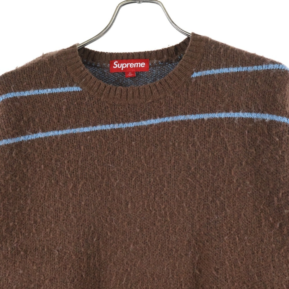 SUPREME(シュプリーム) 24AW Back Stripe Sweater バックストライプ ニットスウェット セーター ブラウン