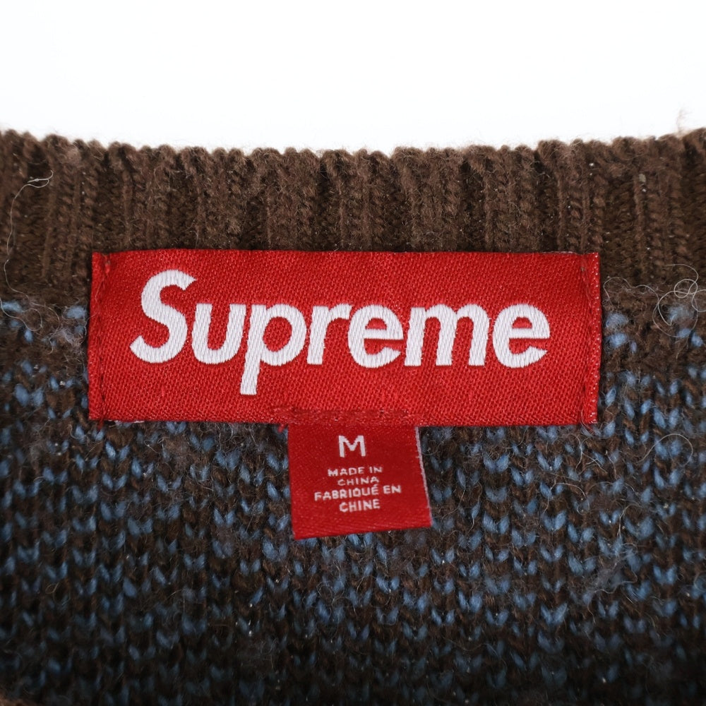 SUPREME(シュプリーム) 24AW Back Stripe Sweater バックストライプ ニットスウェット セーター ブラウン