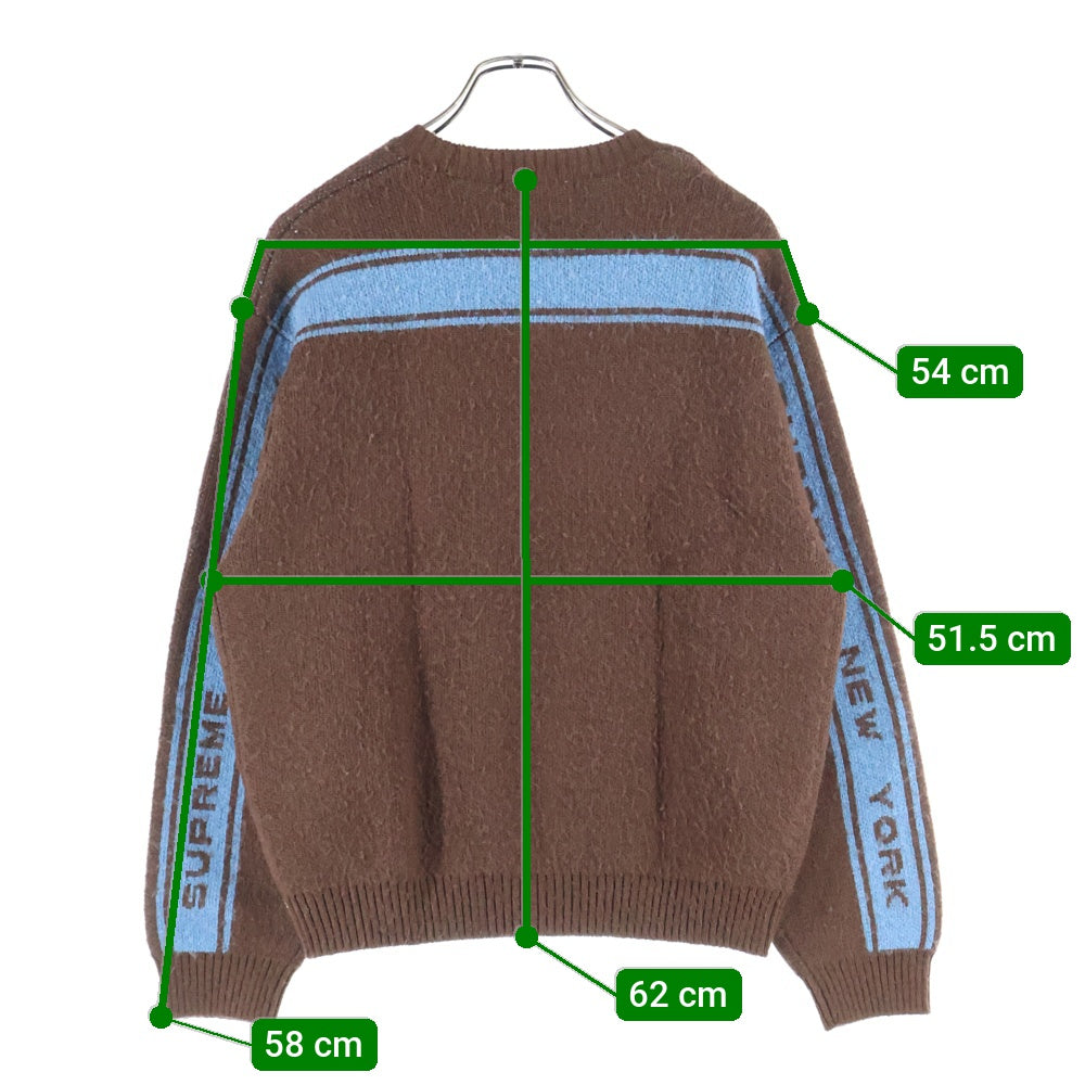 SUPREME(シュプリーム) 24AW Back Stripe Sweater バックストライプ ニットスウェット セーター ブラウン