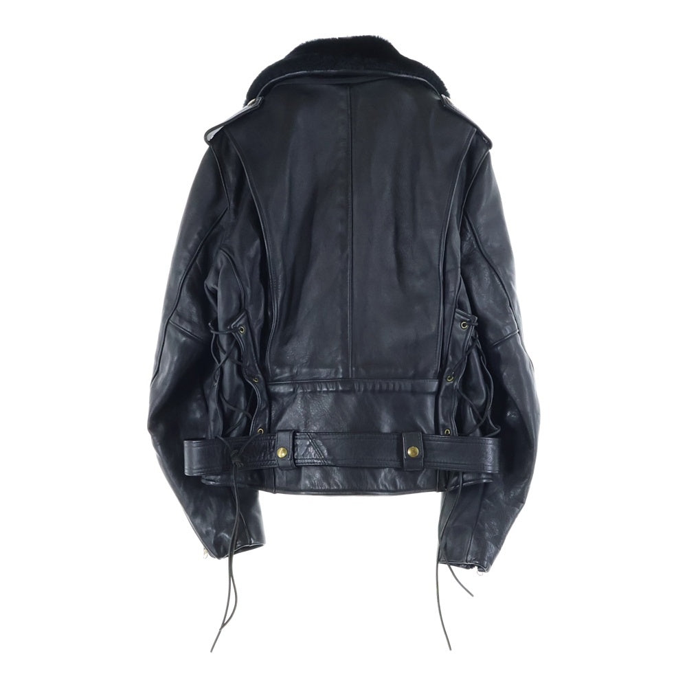 VANSON(バンソン) TYPE E タイプE ハイウェイマン モーターサイクル レザーダブルライダースジャケット ブラック