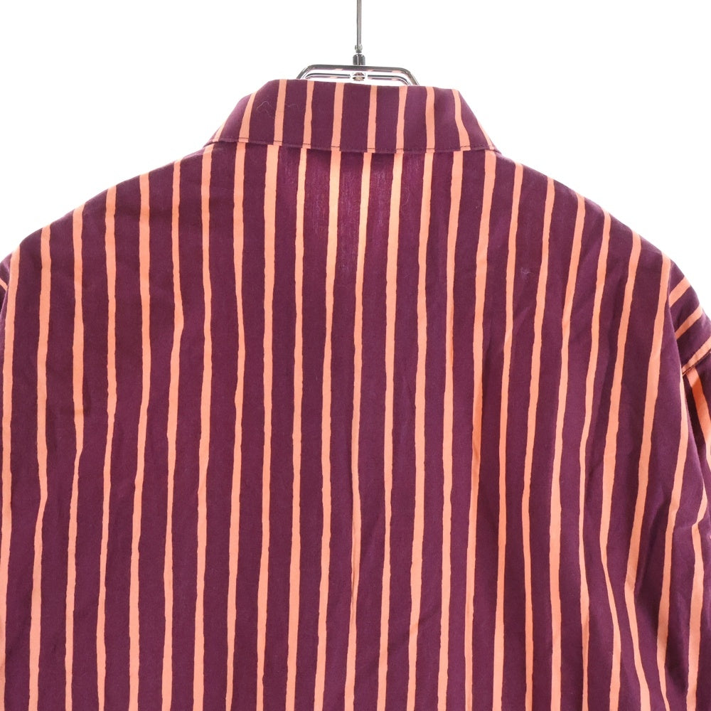 marimekko(マリメッコ) JOKAPOIKA 2017 ストライプ柄 コットン 長袖シャツ レッド レディース