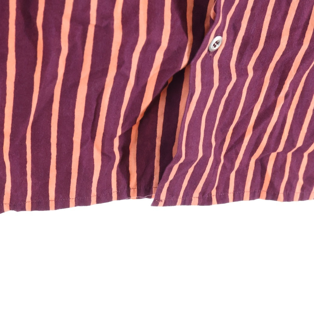 marimekko(マリメッコ) JOKAPOIKA 2017 ストライプ柄 コットン 長袖シャツ レッド レディース