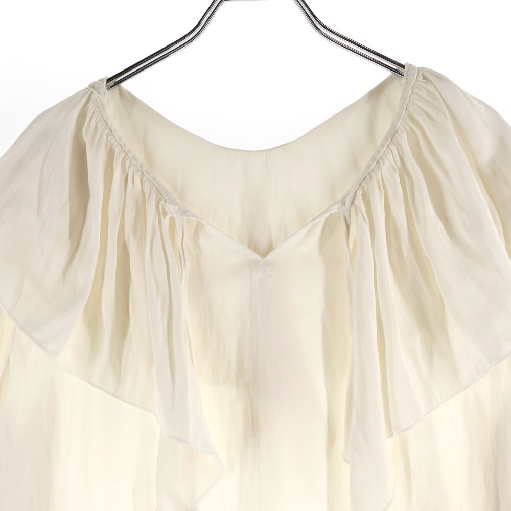 NO BRAND(ノーブランド) SHENERY シーナリー 2WAY フリルカラー ポリエステルブラウス ホワイト レディース SNZ1012504A0003