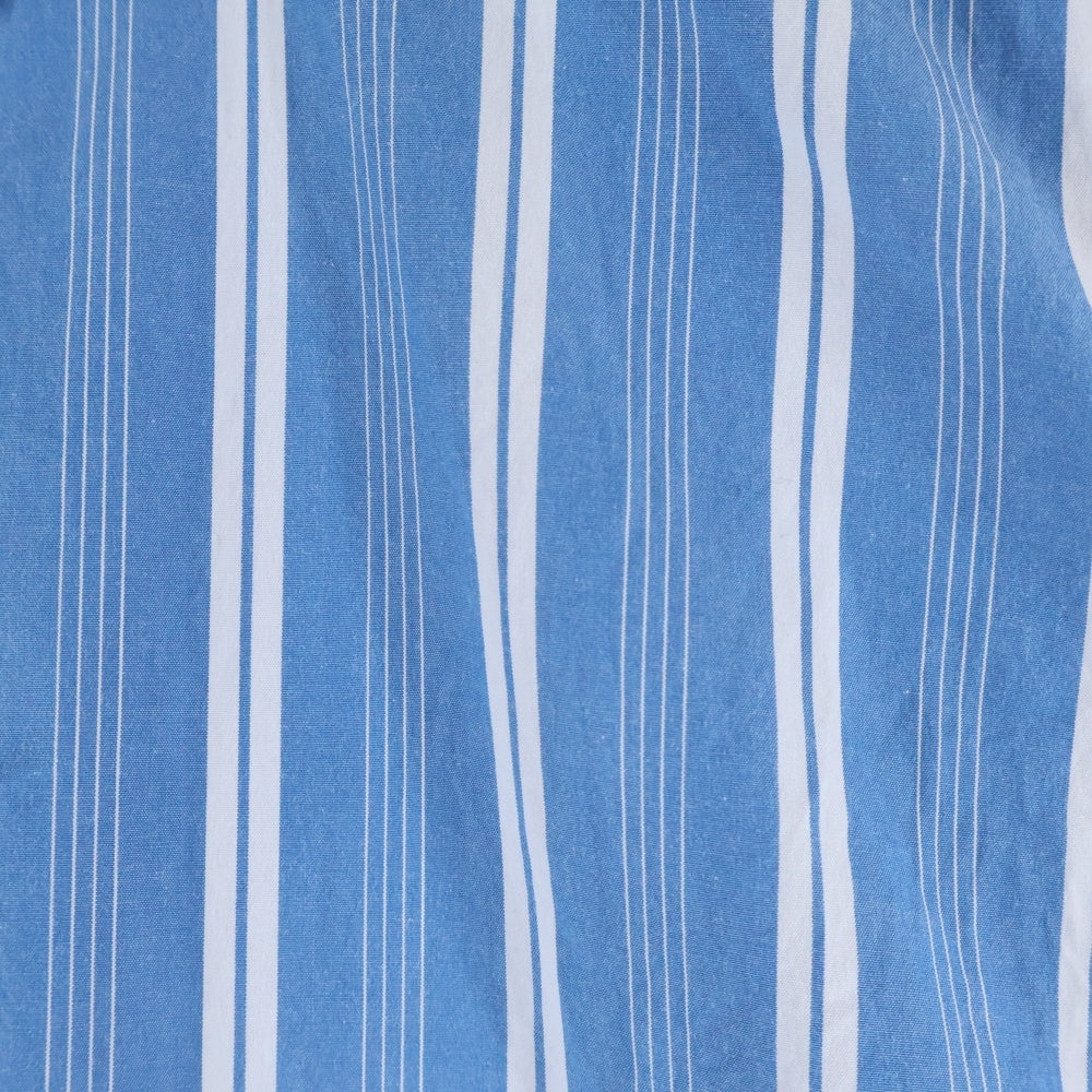 NO BRAND(ノーブランド) THE SHINZONE シンゾーン STRIPE DADDY SHIRTS ストライプ柄 ダディ ボタンダウン 長袖シャツ ブルー 24SMSBL04