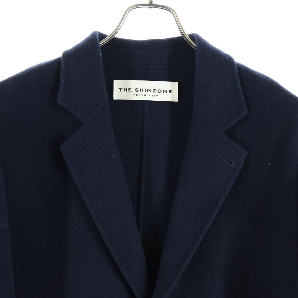 NO BRAND(ノーブランド) THE SHINZONE シンゾーン JERMYN COAT ウール 2B ロング チェスターコート ネイビー 20AMSC051