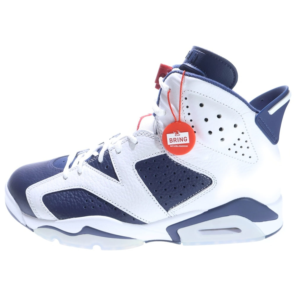 NIKE(ナイキ) AIR JORDAN 6 RETRO OLYMPIC エアジョーダン6 レトロ オリンピック ハイカットスニーカー ホワイト/ネイビー US9.5/27.5cm CT8529-164