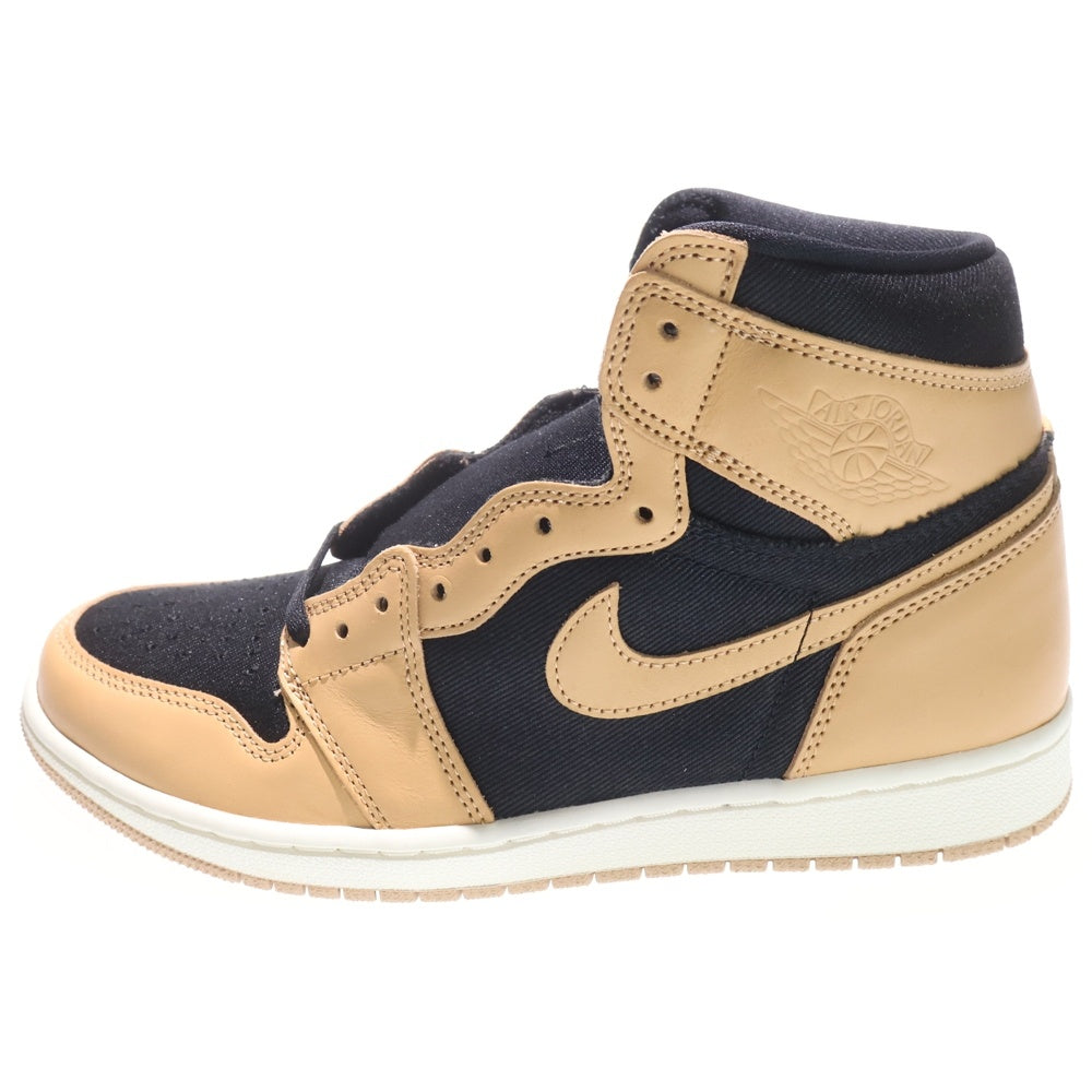NIKE(ナイキ) AIR JORDAN 1 RETRO HIGH OG VACHETTA TAN エアジョーダン レトロ バケッタ タン ハイカットスニーカー ベージュ/ブラック US9.5/27.5cm 555088-202