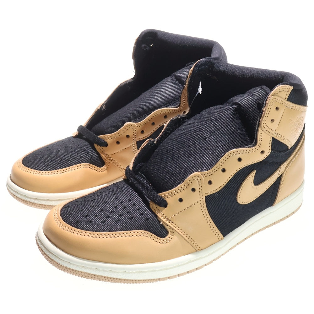 NIKE(ナイキ) AIR JORDAN 1 RETRO HIGH OG VACHETTA TAN エアジョーダン レトロ バケッタ タン ハイカットスニーカー ベージュ/ブラック US9.5/27.5cm 555088-202