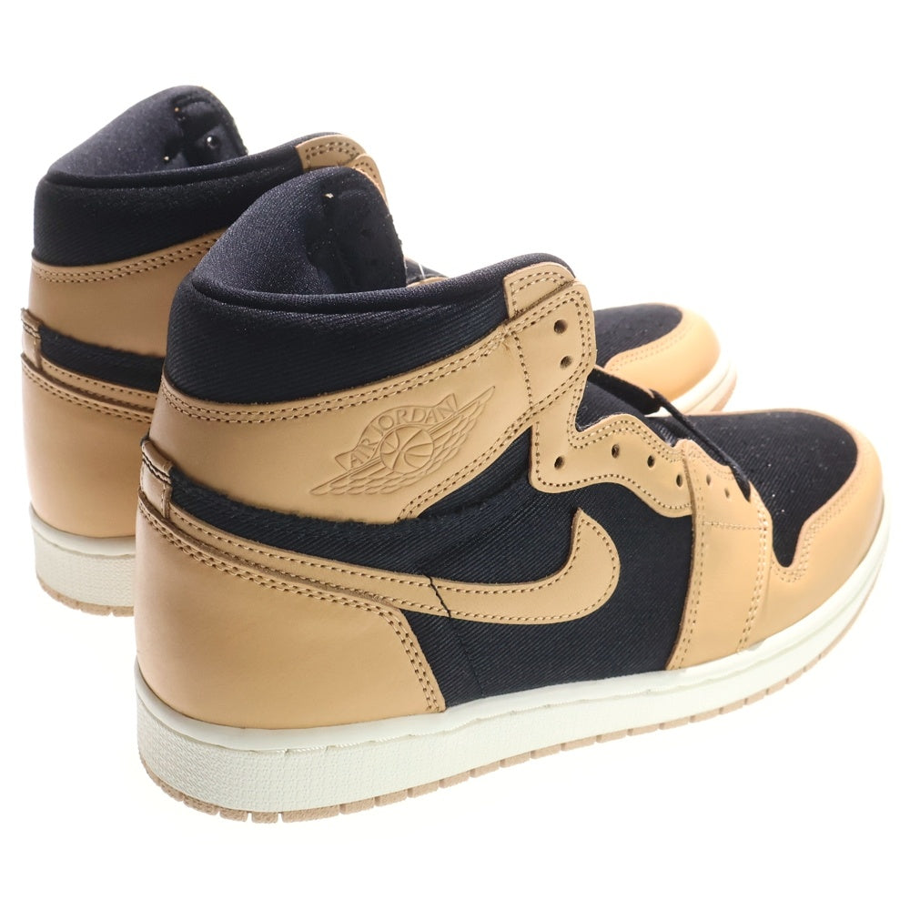 NIKE(ナイキ) AIR JORDAN 1 RETRO HIGH OG VACHETTA TAN エアジョーダン レトロ バケッタ タン ハイカットスニーカー ベージュ/ブラック US9.5/27.5cm 555088-202