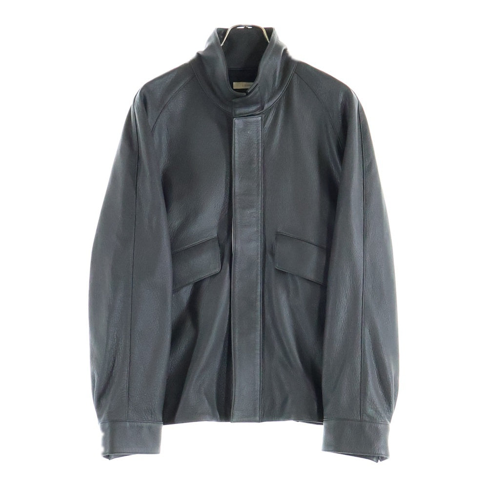 LIDnM(リドム) 23SS VINTAGE GOAT RIDING BLOUSON マルチポケット ジップアップ ゴートレザージャケット ブラック IM23SS04432