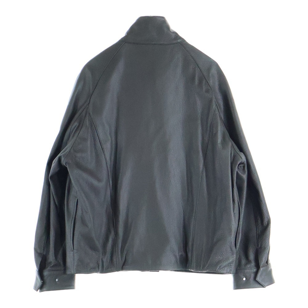LIDnM(リドム) 23SS VINTAGE GOAT RIDING BLOUSON マルチポケット ジップアップ ゴートレザージャケット ブラック IM23SS04432
