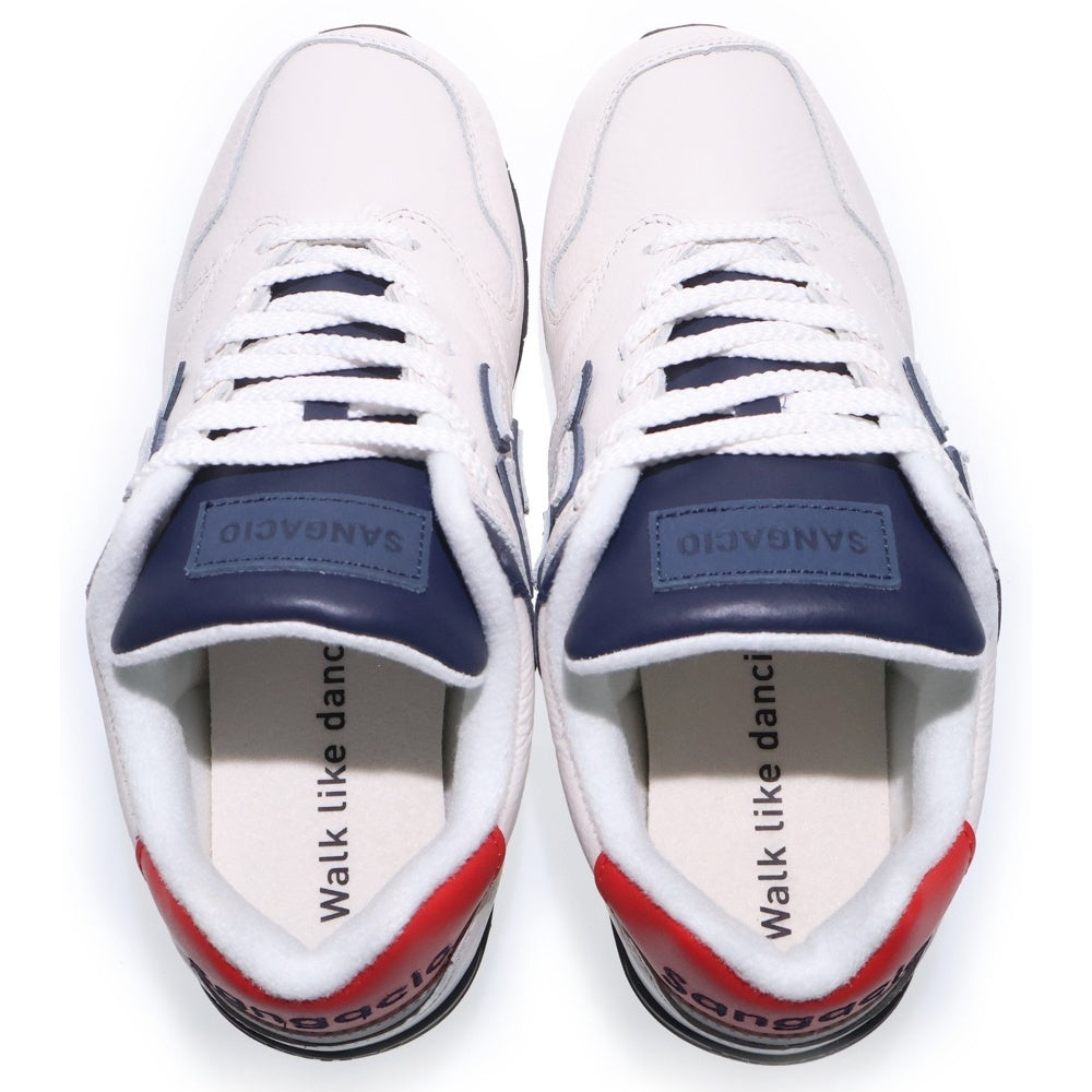 Sangacio(サンガッチョ) NYU'S 10TH ANNIVERSARY TRICOLORE にゅ~ず 10周年記念モデル トリコロール ローカットスニーカー ホワイト レディース US6/24cm