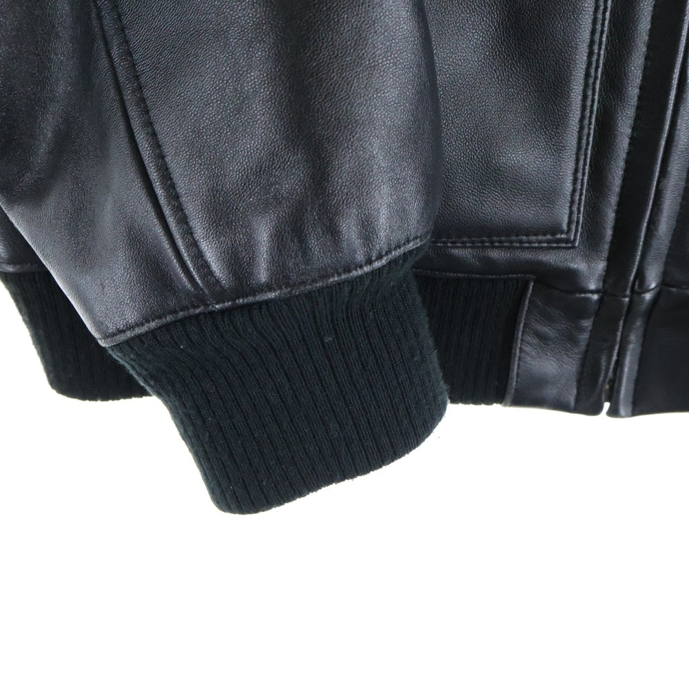 SCHOTT(ショット) LEATHER FULLZIP PARKA レザーフルジップパーカー ジャケット ブラック 782-3950080