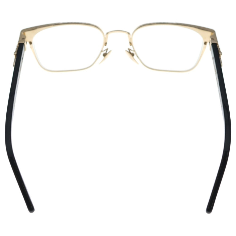 CHROME HEARTS(クロムハーツ) NASTYFREEZE MATTE BLACK GOLD PLATED ナスティフリーズ マット ウエリントン ダガークロステンプル プレーテッド サングラス メガネ ブラック/ゴールド