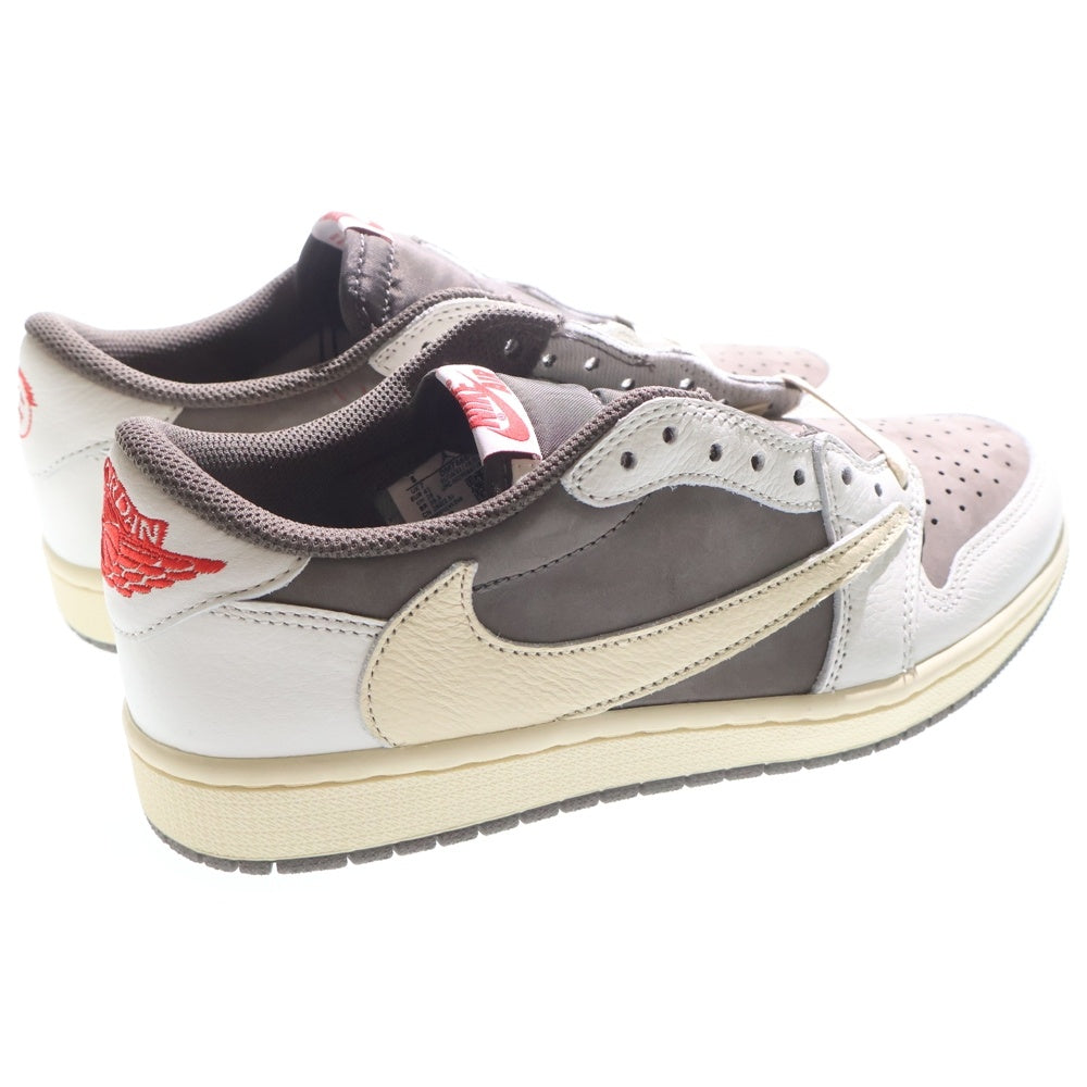NIKE(ナイキ) ×TRAVIS SCOTT AIR JORDAN 1 LOW REVERSE MOCHA トラヴィススコット エアジョーダン 1 ローカットスニーカー ブラウン/ホワイト US8/26cm DM7866-162