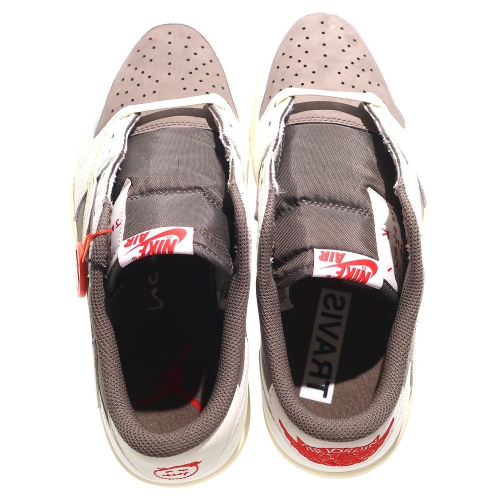 NIKE(ナイキ) ×TRAVIS SCOTT AIR JORDAN 1 LOW REVERSE MOCHA トラヴィススコット エアジョーダン 1 ローカットスニーカー ブラウン/ホワイト US8/26cm DM7866-162