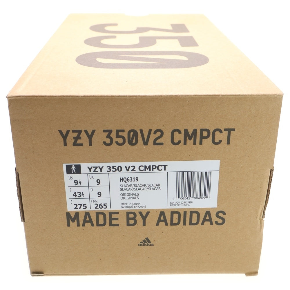 adidas(アディダス) YEEZY BOOST 350 V2 CMPCT SLATE CARBON イージーブースト 350 V2 コンパクト スレートカーボン ローカットスニーカー ブラック US9.5/27.5cm HQ6319
