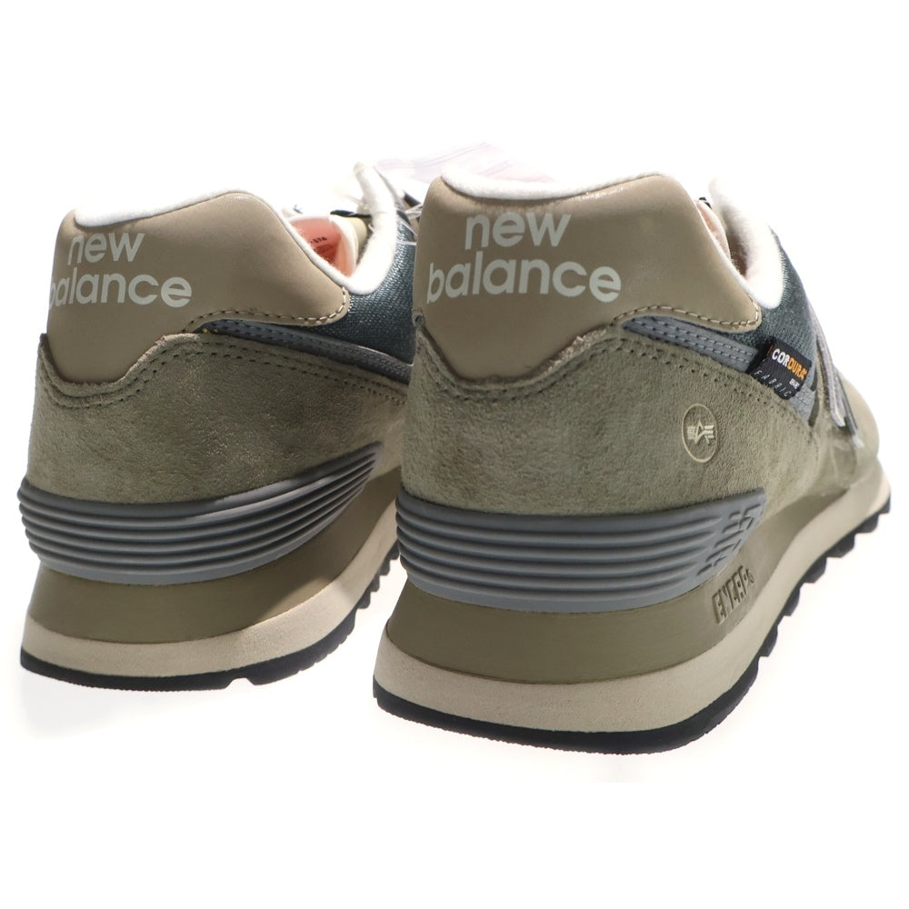 New Balance(ニューバランス) ×ALPHA INDUSTRIES NL574AI2 アルファインダストリーズ スエード ローカットスニーカー グリーン US9.5/27.5cm