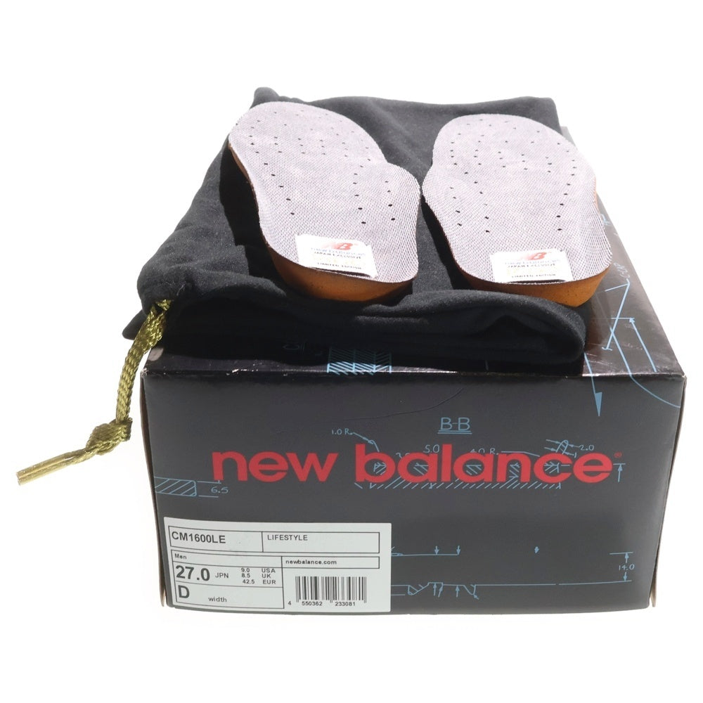 New Balance(ニューバランス) CM1600LE GRAY レザー ローカットスニーカー グレー US9/27cm